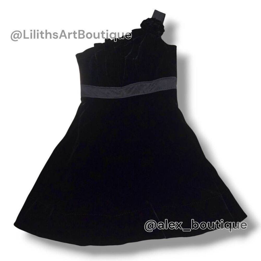 Phoebe Couture One-shoulder Velvet Cocktail Dress(C042)-Size 10 for Women - Picture 5 of 9